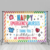 Aperturee - Aperturee Happy Emergency Nurses Week Color Thank You Backdrop
